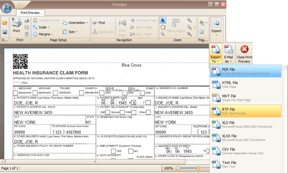 CMS-1500 Software Filler